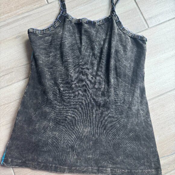 Patchwork Boho Hippie Multicolor Women's Tank Top - Size Large - Picture 3 of 4